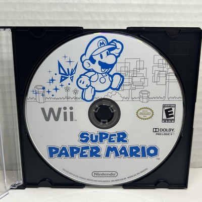 Super Paper Mario Nintendo Wii 2007 Disc Only *TESTED* Read Description