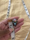 Vintage Pink Dragons Breath Opal And Turquoise Color Post Earrings — photo 3