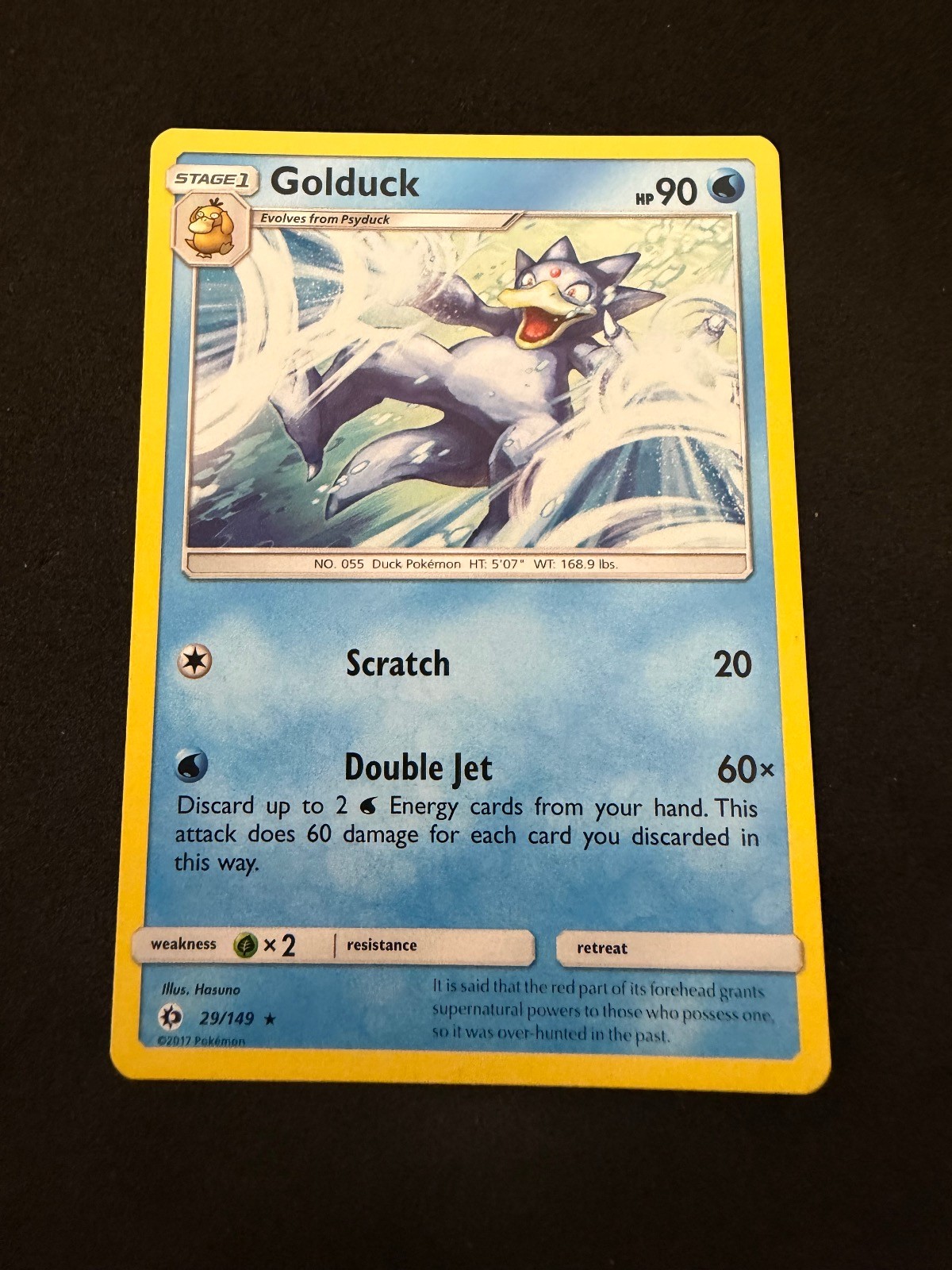 Golduck 29/149 Rare SM Base Set Pokemon Near Mint