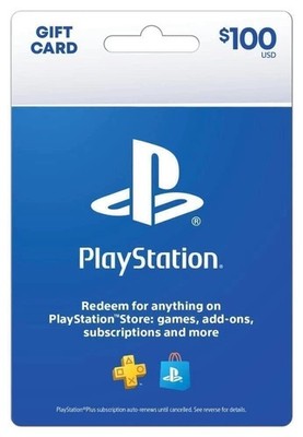 Sony Playstation Store $100 Gift Card - Ps5 Ps4 Ps3 Play....