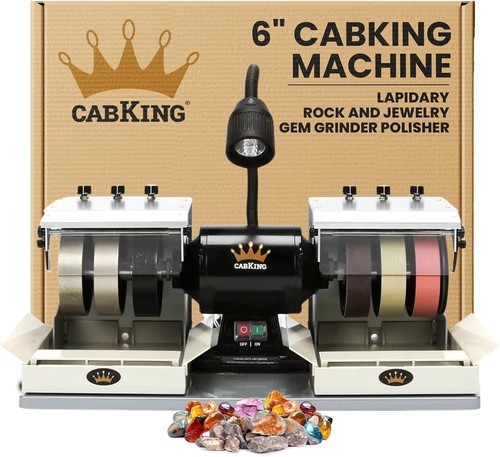 CabKing 6" Cabbing Machine | Lapidary Rock Grinder Polisher 