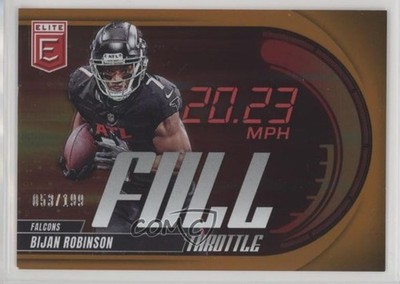 2025 Panini Donruss Elite Full Throttle Orange 53/199 Bijan Robinson #22 10p1