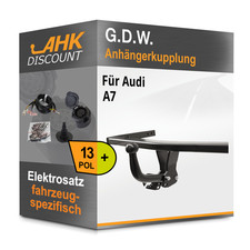 Für Audi A7 02.2018-jetzt G.D.W. Anhängerkupplung starr + 13polig E-Satz AHK NEU