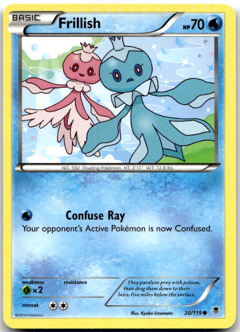 Frillish 20/119 Common Phantom Forces Pokemon Lightly Played