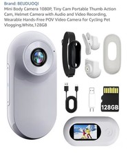 Mini Body Camera 1080P, Tiny Cam Portable Thumb Action Cam