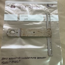 Early Vintage Automotive License Plate Bracket 1930s 1940s