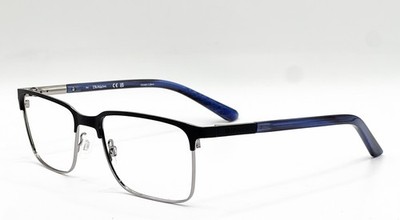 DRAGON DR2015 002 GLOSS BLACK/DEEP NAVY HORN AUTHENTIC EYEGLASSES 57-19