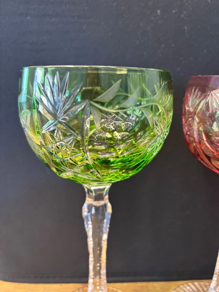 3 x Joska Bleikristall Kristall Wein Glas Römer Weinglas - Bild 2 von 4