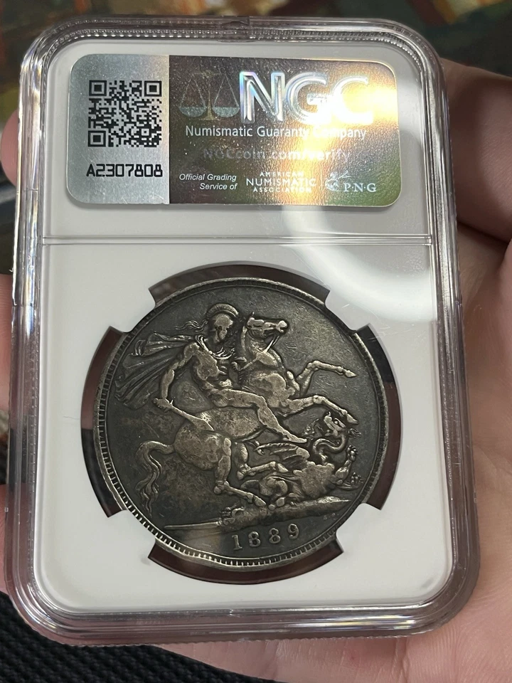 1889 NGC VF30 Great Britain Crown - Spectacular Circulation - Queen Victoria - Image 2 of 3