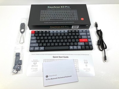 Keychron K3 Pro 75% Mechanical Keyboard Red Switch White Backlight QMK/VIA
