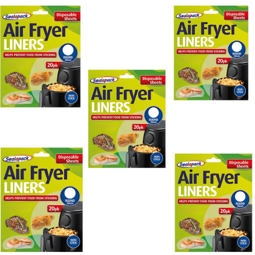 100 Air Fryer Liner Sheets round Greaseproof Parchment Paper Disposable 20cm