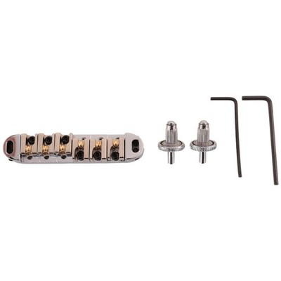 Roller  Bridge mit Pfosten und SchraubenschlüSsel für E-Gitarre Silber I7R43438