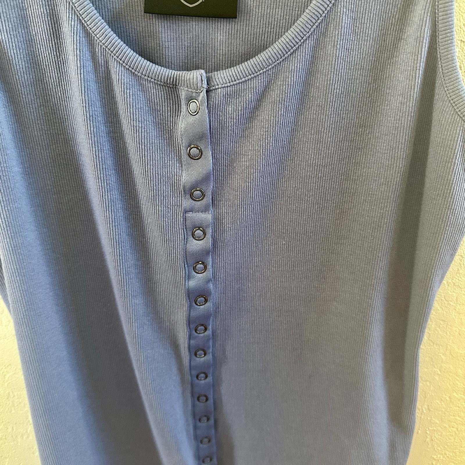 Harley Davidson Blue Basic Ribbed Snap Button Gru… - image 3