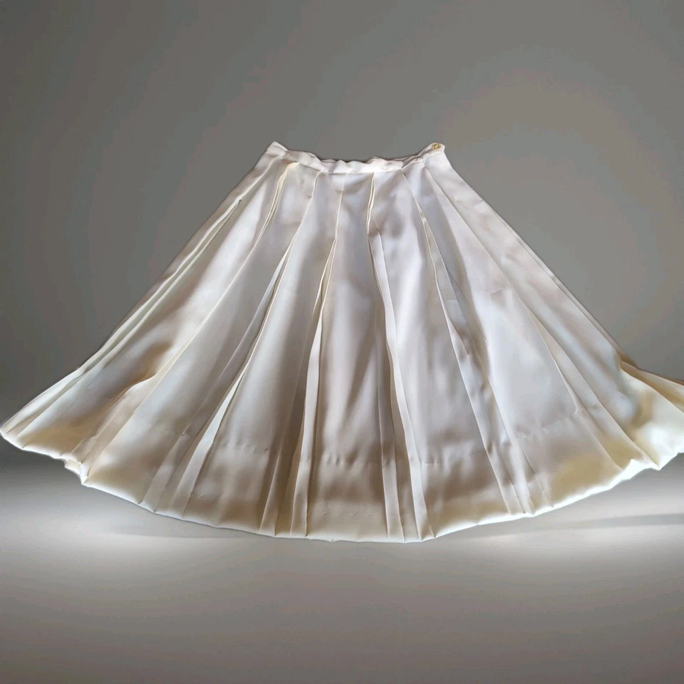 Falda plisada marfil vintage de dama Van Heusen Foto 2 de 4