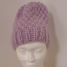 Hand-Crocheted Lavender Slouch Hat NWOT