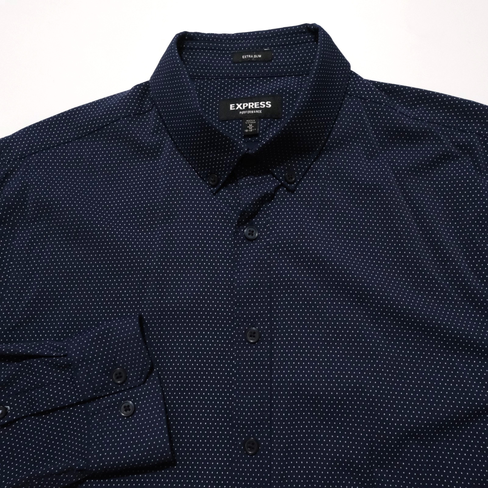 Express Extra Slim Performance Button Down Shirt … - image 2