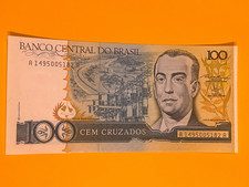BANKNOTE BRAZIL 1987 100 CRUZADOS FREE SHIPPING