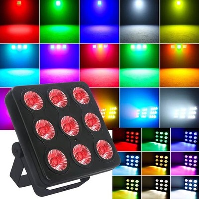 9LED Wall Washer Stage Light Matrix Light RGBW DMX DJ Party Club Par Can Lights