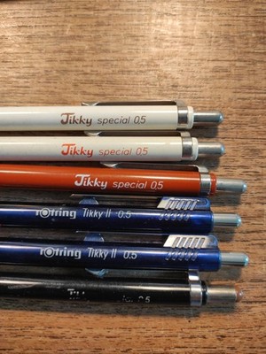 Rotring Tikky Special 0.5  6 Stück (2x Weiss, 1 x Hellbraun, 2x Bau, 1x Schwarz)
