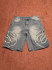 Men’s Graphic Y2K Denim Shorts