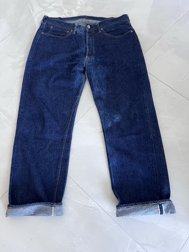 Brilliant Warehouse Co. Denim Recto Lote 1101 36 Cintura Índigo Usado Lavado JAPÓN - Imagen 3 de 8