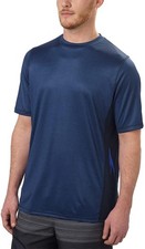 Speedo Men's UPF 50 Short Sleeve Rashguard Swim Tee Navy SMALL