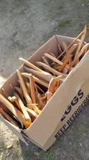 LOT OF 35 VINTAGE WOODEN CLOTHES HANGERS