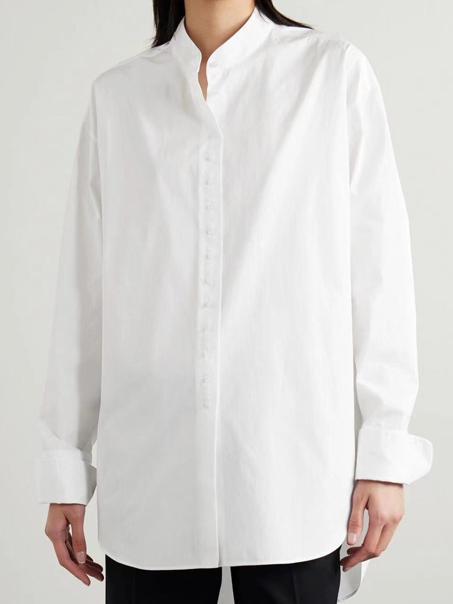 FILA Camicia girocollo THE ROW donna primavera estate cotone collo alto