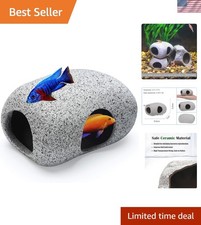 Chic Ceramic Aquarium Cave for Fish Safety and Play - Ideal Gift for Fish Lovers