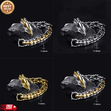 Men Dragon Scale Link Chain Bracelet Vintage Punk Hip Hop Bangle Fashion Jewelry
