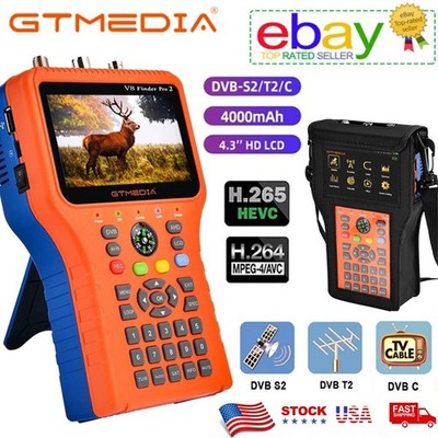 DVB-S/S2/S2X/T/T2/C Satellite Terrestrial TV-Signal Finder Meter Strength Tester