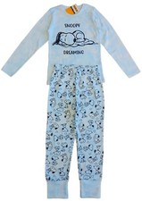 SNOOPY Peanuts Schlafanzug Pyjama Kinder Mädchen Disney 134 /140  Blau NEU