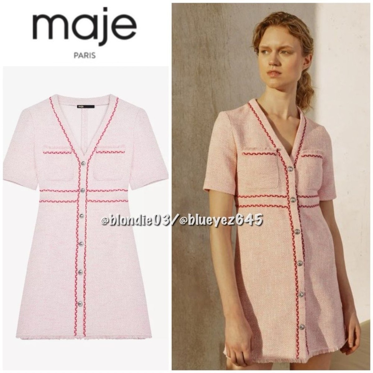 Maje Rirose tweed mini dress 2/M | eBay