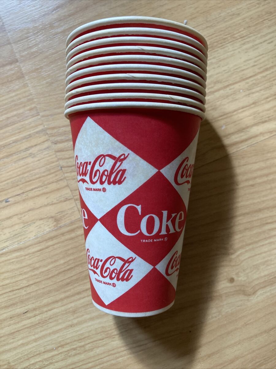 10 Vintage Lily 10 Oz 1085 Soda Pop Cups Coke Coca Cola Wax 10 Vintage Lily 10 Oz 1085 Soda Pop Cups Coke Coca Cola Wax
