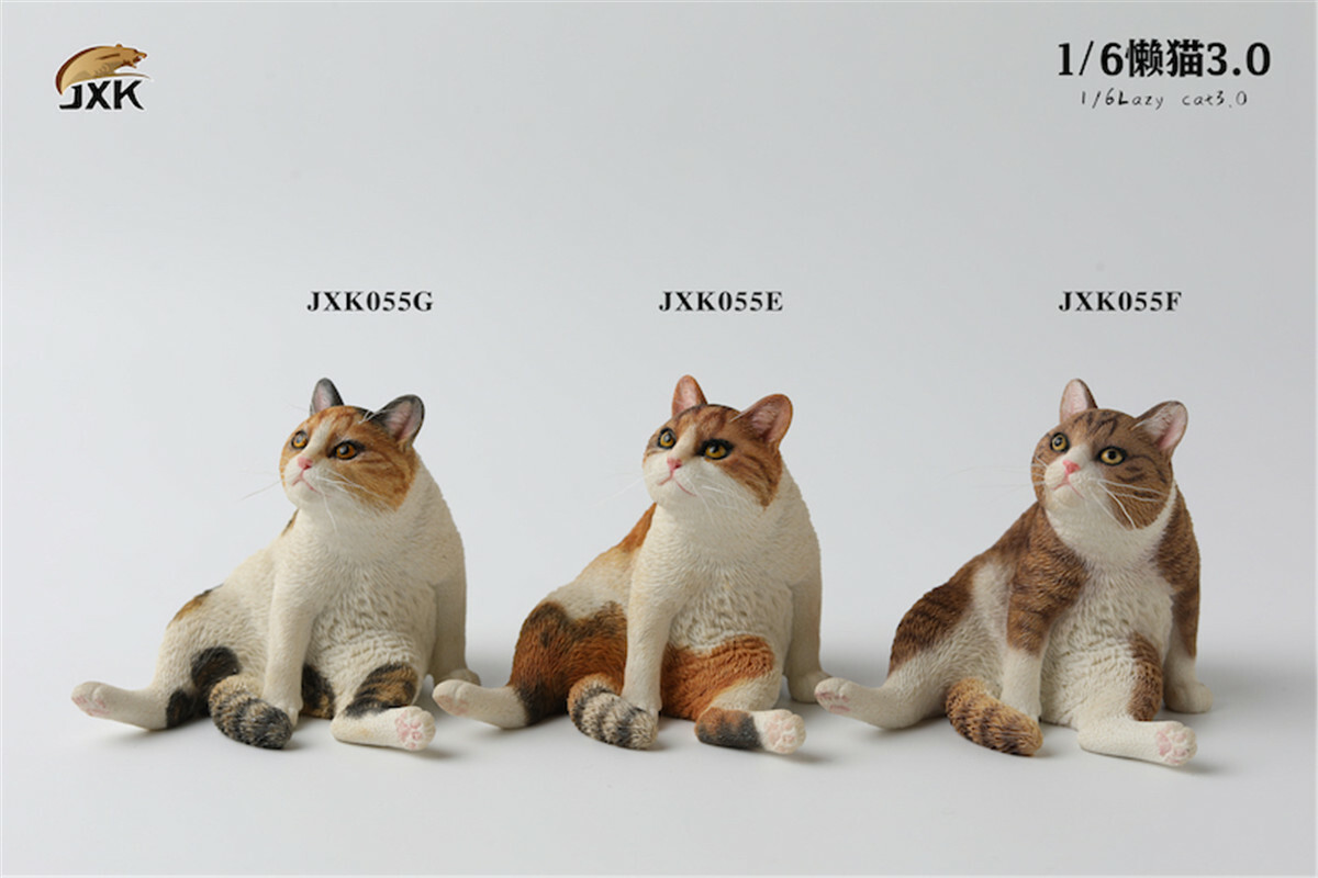 JXK 1:6 Scale Orange Cats Animal Model Cute Pet Animal
