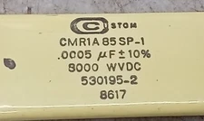 8 NOS Vintage COSTOM  Capacitors  .0005 MFD @ 8,000 VDC + - 10%