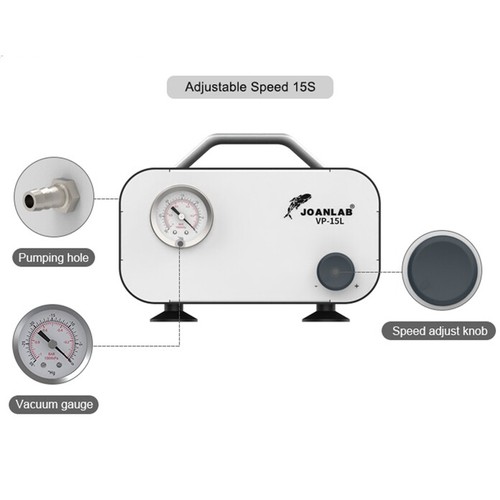 Adjustable Vacuum Filtration Pump Lab Vacuum Pump Oilless Filter Pump 15L/min - Picture 2 of 7