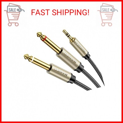 UGREEN 1/8 to 1/4 Stereo Cable 3.5mm TRS to Dual 6.35mm 1/4 TS Mono Y Splitter A