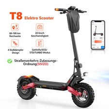 E-Scooter Mit Straßenzulassung Offroad 500W Motor bis 150KG 80-100KM (ABE, eKFV)