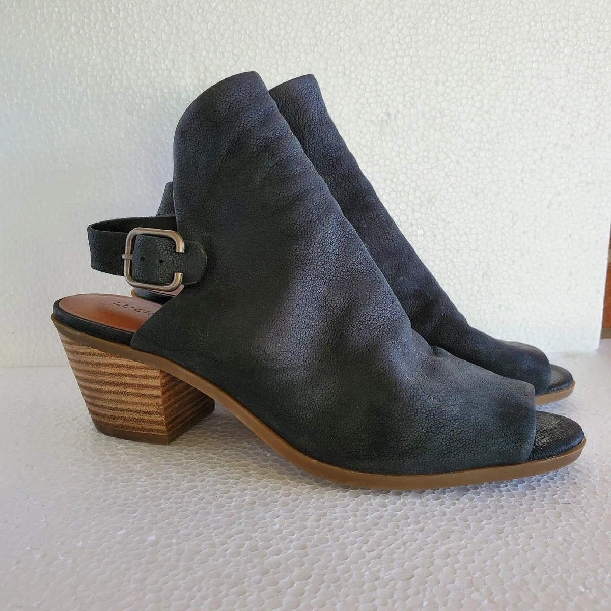 Lucky brand bray peep toe booties clearance