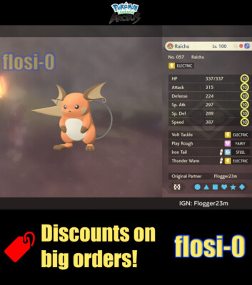 6IV Shiny Alpha Raichu Max Effort Level Pokemon Legends Arceus | eBay