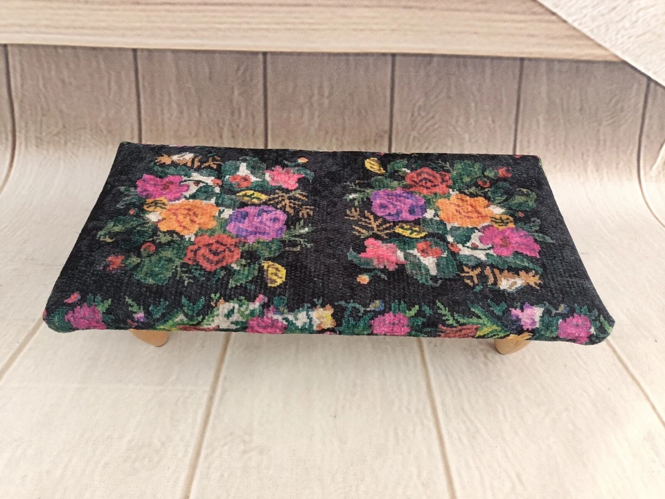 Taburete bohemio taburete otomano niños elevador de pies taburete auxiliar taburete para caminar Foto 4 de 4