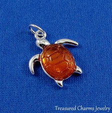 Silver SEA TURTLE Nautical Ocean CHARM PENDANT