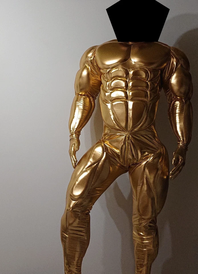 Traje Musculoso Grande para Cosplay Fetiche Halloween, Faraón, Egipto, Anubis, Brillo Foto 2 de 4