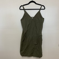 Everlane Strapless Slip Canvas Green Dress Size 2