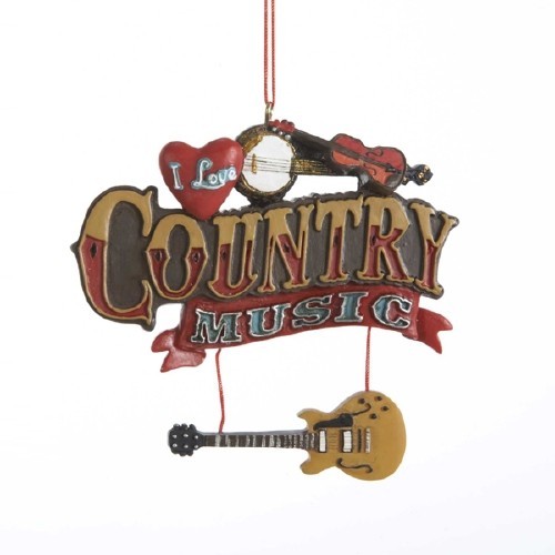 I Love Country Music Plaque Ornament UK