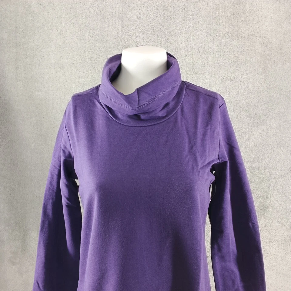 NUEVO CON ETIQUETAS Karen Scott Pullover Sudadera XS (0-2) Terry Francés Tejido Púrpura Algodón Foto 2 de 4