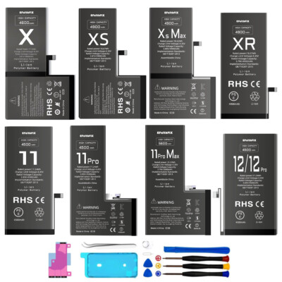OEM Replacement Internal Battery For iPhone X XS Max XR 11 12 13 Pro Max Tools
