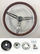 67 68 Chevelle Nova Camaro Impala Wood Steering Wheel High Gloss 15 Ss Center
