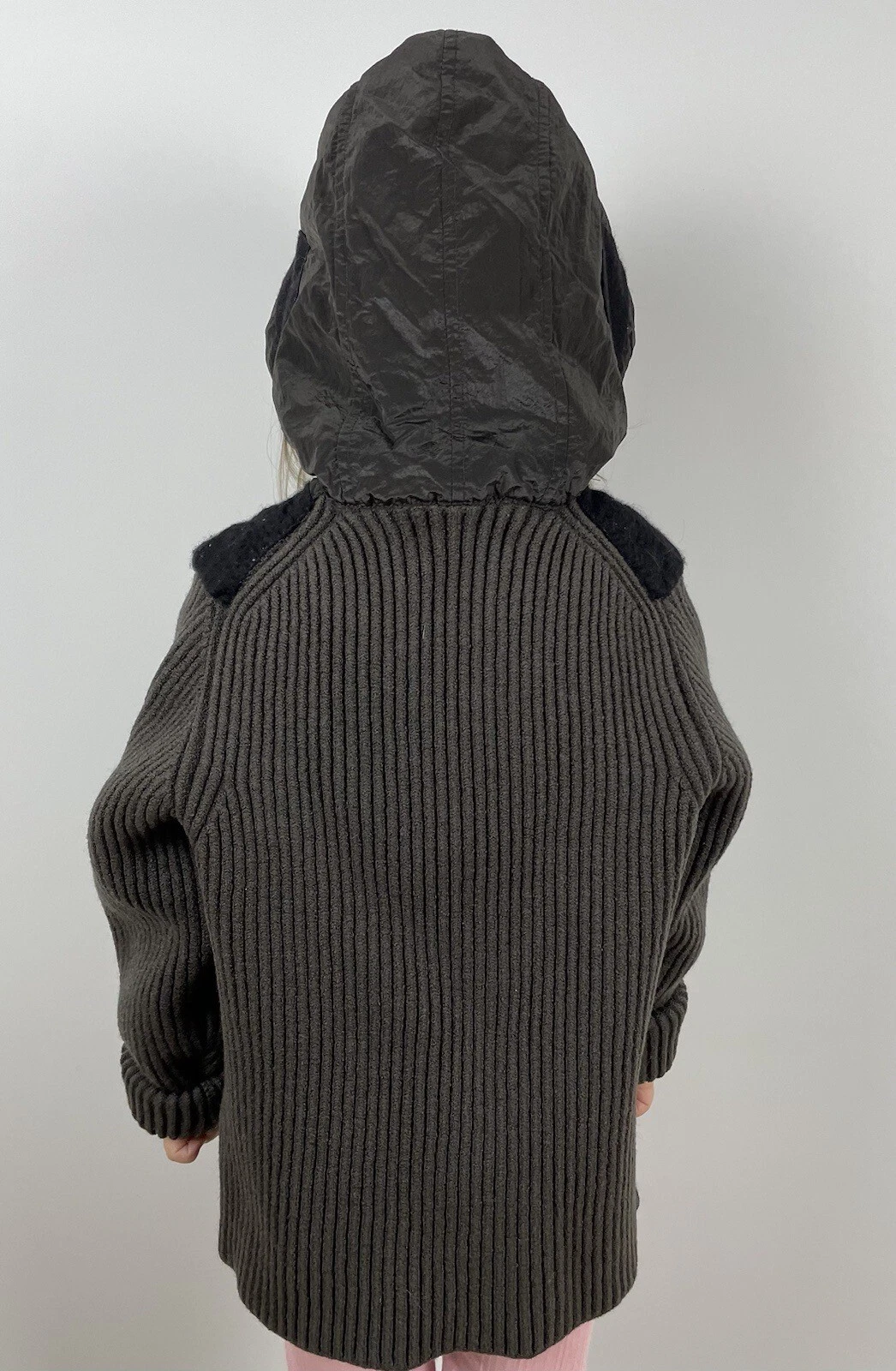 Maglione Stone Island Junior ragazzo lana cashmere lavorato a maglia marrone taglia 6 anni